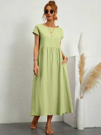 Gabrielle™ — Robe midi fluide élégance intemporelle