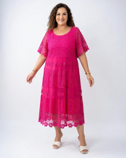 Clarisse™ — Robe midi élégante à dentelle délicate